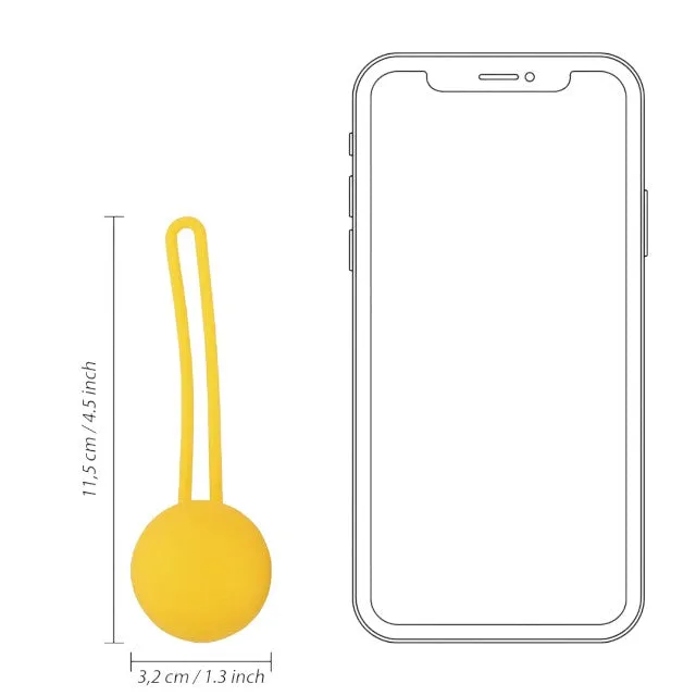 Set bile kegel LOVELINE Thumping Kegel Ball Exercise Set. pentru tonifierea mușchilor pelvieni. rezistente la apă. galben