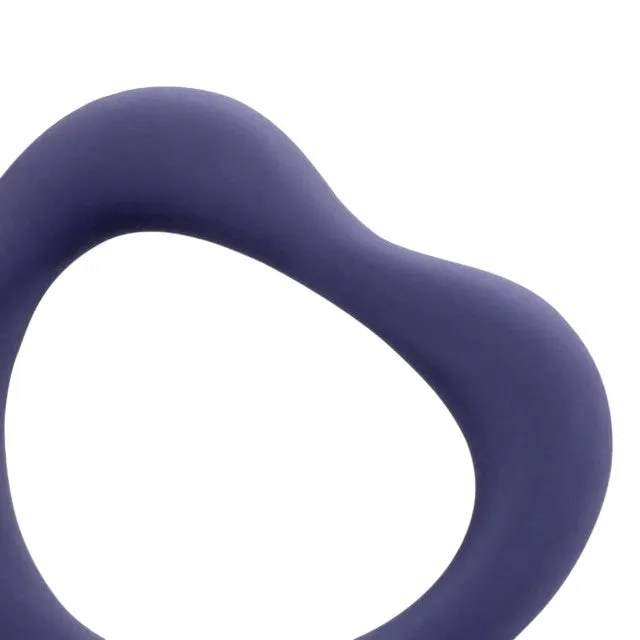 Set inele pentru penis LOVELINE Heart Cockring Set. 2 inele din silicon ultra-moale. în formă de inimă. diametre 2.9 - 3.9 cm. mov