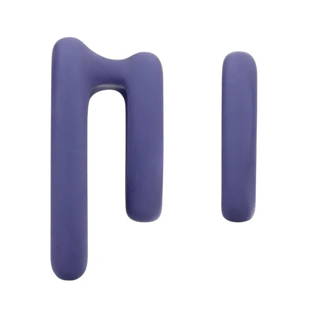 Set inele pentru penis LOVELINE Heart Cockring Set. 2 inele din silicon ultra-moale. în formă de inimă. diametre 2.9 - 3.9 cm. mov
