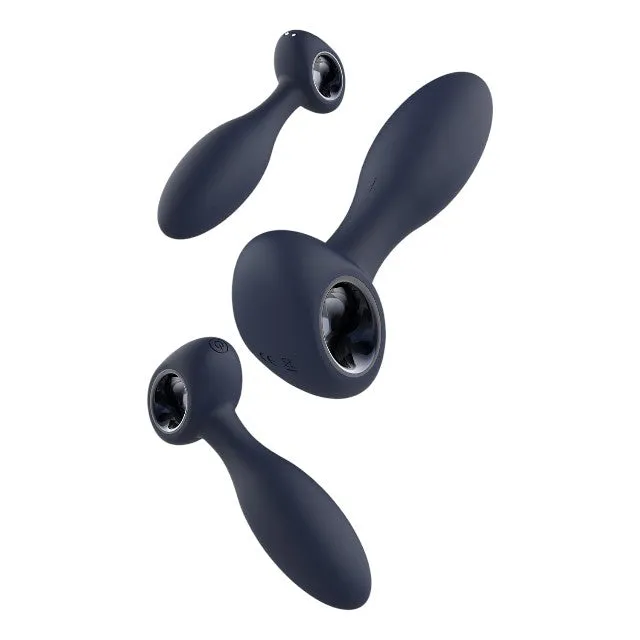 Set plug anal DREAMTOYS Startroopers Milky Way. 1 dop clasic   2 dopuri cu funcție de vibrație. 12.5 cm - 16 cm. albastru