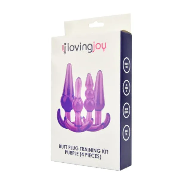 Set plug anal LOVING JOY - Training. material moale și flexibil. mov. 12.75 cm. 11 cm. 9.5 cm. 9 cm