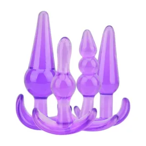 Set plug anal LOVING JOY - Training. material moale și flexibil. mov. 12.75 cm. 11 cm. 9.5 cm. 9 cm