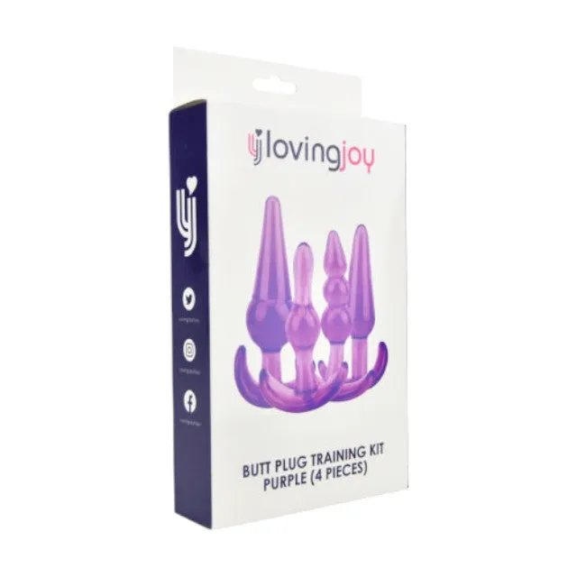 Set plug anal LOVING JOY - Training. material moale și flexibil. mov. 12.75 cm. 11 cm. 9.5 cm. 9 cm