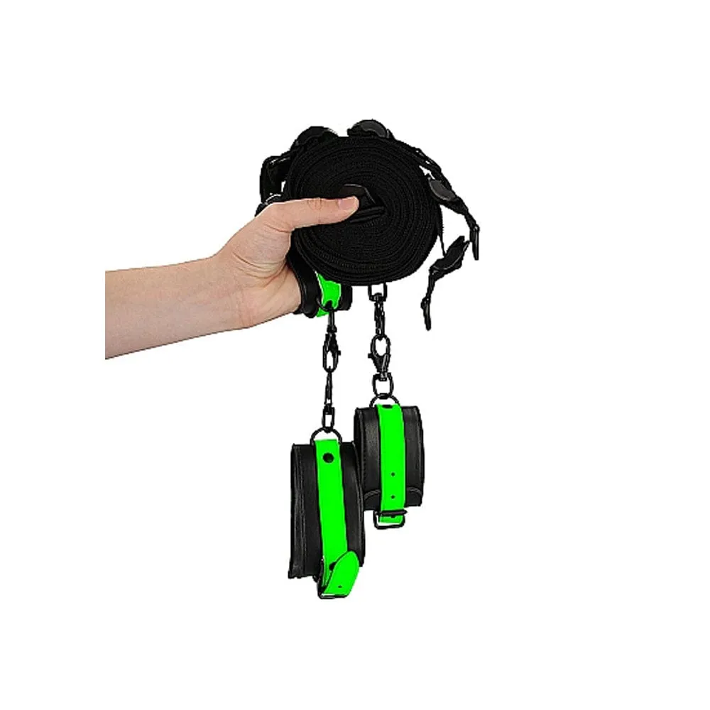 Shots Ouch! Glow in the Dark Bed Binding Restraint Kit