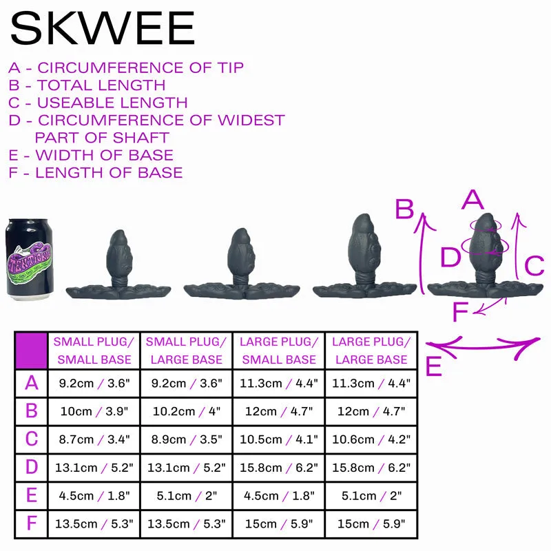 Skwee large plug small base 'Haunted Drips' super soft (OO20)