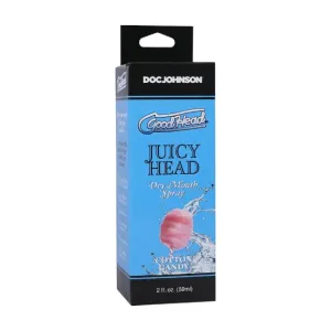 Spray pentru sex oral GoodHead Juicy Head - Dry Mouth. umiditate instantanee. cu aroma de Vata de Zahar (Cotton Candy). 59 ml