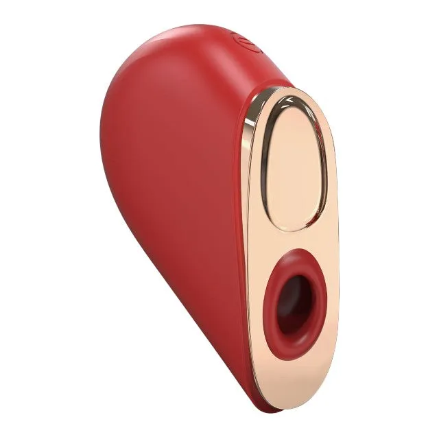 Stimulator clitoris 2 în 1 XOCOON Heartbreaker. în formă de inimă. cu funcție de simulare sex oral. 8 funcții de vibrație. roșu