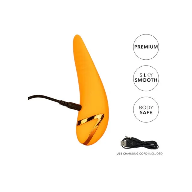 Stimulator clitoris CALEXOTICS Hollywood Hottie. cu funcție Power Boost. 10 funcții de vibrație. rezistent la apă. portocaliu