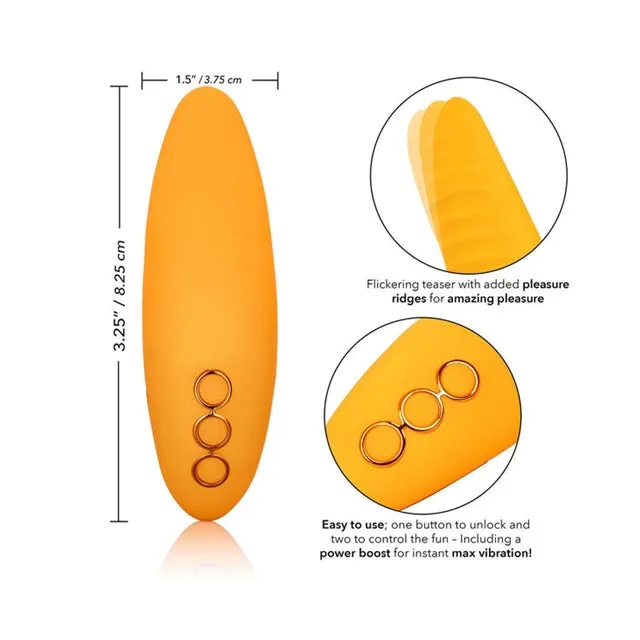 Stimulator clitoris CALEXOTICS Hollywood Hottie. cu funcție Power Boost. 10 funcții de vibrație. rezistent la apă. portocaliu