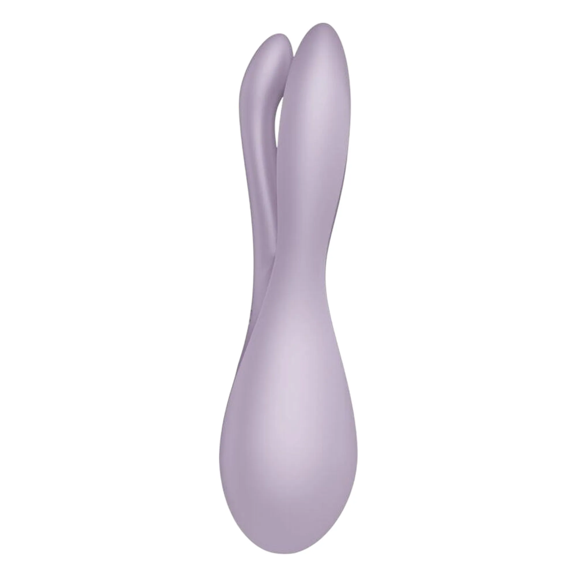 Stimulator clitoris și labii SATISFYER Threesome 2. cu 3 capete. 12 funcții de vibrație. rezistent la apă IPX7. mov violet