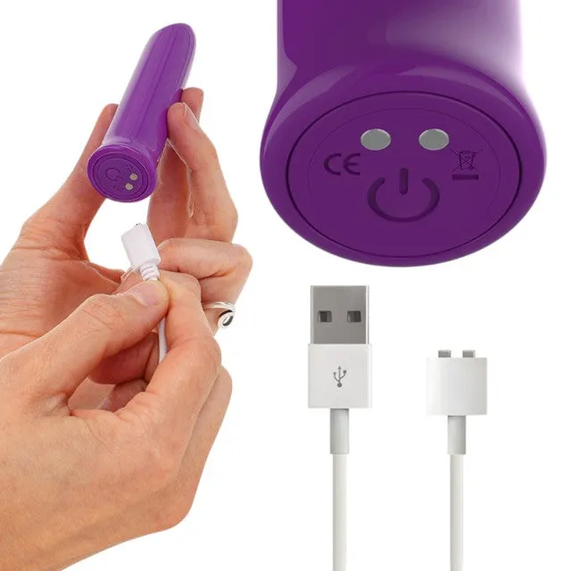 Stimulator clitoris INTENSE Todrick. 10 funcții de vibrație. rezistent la apă. lungime 10.2 cm. mov