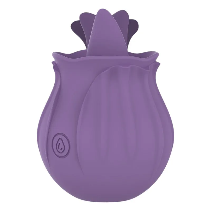 Stimulator clitoris INTENSE VIOLET. cu 10 funcții de vibrație. în formă de trandafir. rezistent de apă IPX7. culoarea mov