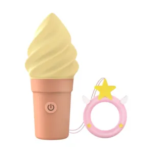 Stimulator clitoris LOVE TO LOVE Cand'Ice Vanilla Pop. în formă de înghețată. 10 funcții de vibrație. culoare crem