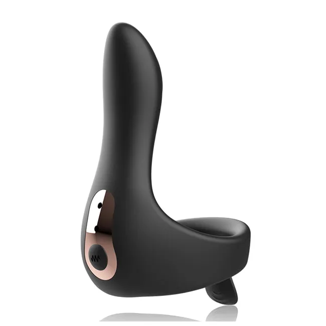 Stimulator pentru penis si perineu ANBIGUO Arkadio. compatibil Watchme. 8 functii de virbatie. negru