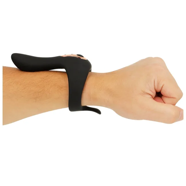 Stimulator pentru penis si perineu ANBIGUO Arkadio. compatibil Watchme. 8 functii de virbatie. negru