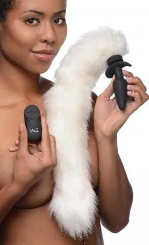 Tailz Snap-On Vibrating Silicone Anal Plug & 3 Tails w/ Remote Control