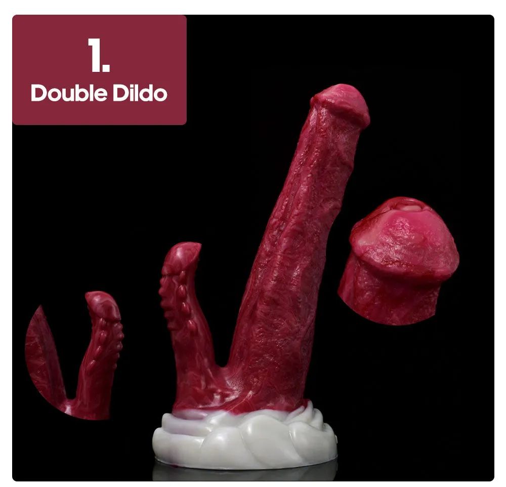 THICK HORSE SQUIRTING DILDO WITH SUCTION CUP LONG BEAST DOUBLE HEAD