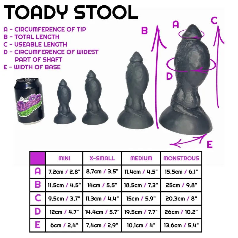 Toady Stool 'Rainbow Cocktail' GITD medium soft (OO30)