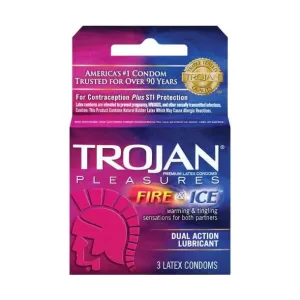 Trojans Pleasures Fire & Ice Condoms