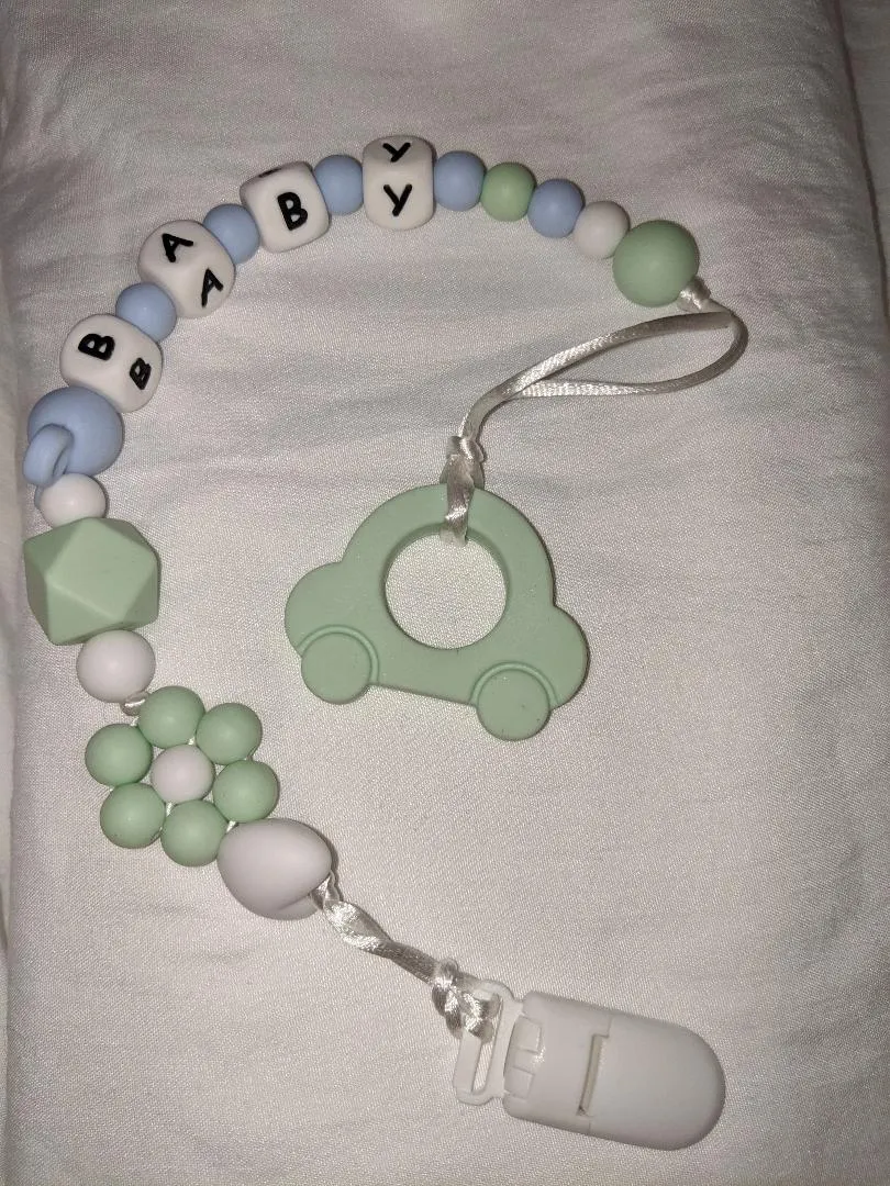 Vehicle Car Silicone Teether Chewing Toy Pacifier Clip
