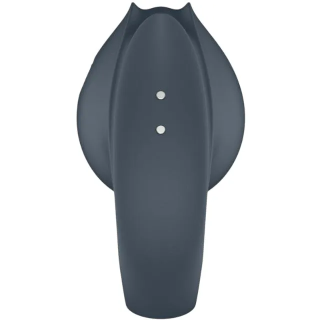 Vibrator 2 în 1 SATISFYER Perfect Pair 2 Hybrid Finger Vibrator. purtare pe deget sau ca inel de penis. 12 funcții de vibrație. gri