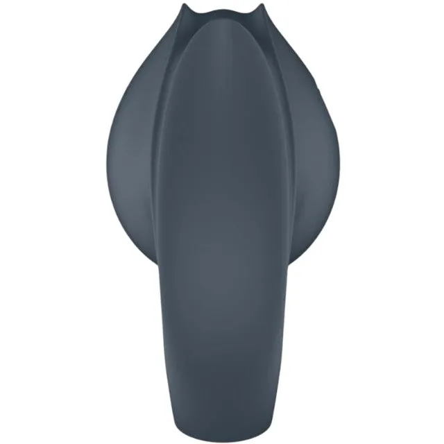 Vibrator 2 în 1 SATISFYER Perfect Pair 2 Hybrid Finger Vibrator. purtare pe deget sau ca inel de penis. 12 funcții de vibrație. gri