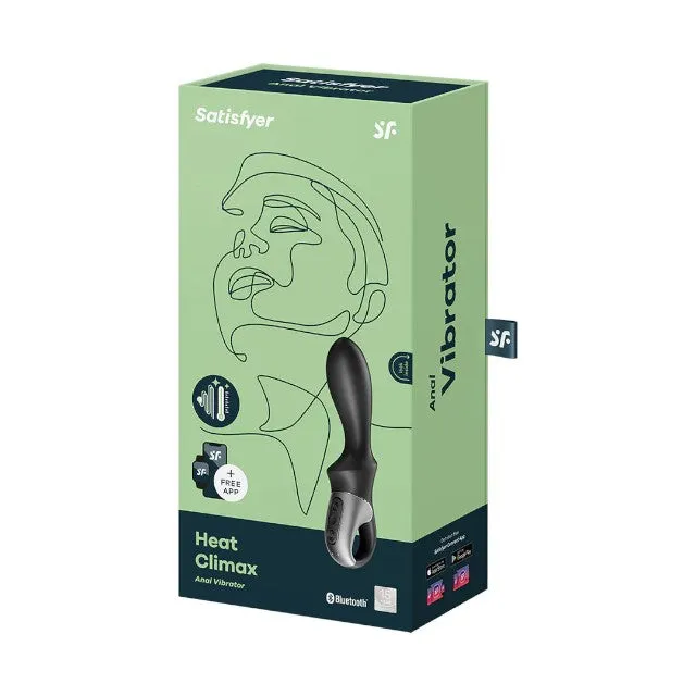Vibrator anal SATISFYER Heat Climax Warming Anal Vibrator. funcție de încălzire. control prin aplicație. culoare negru