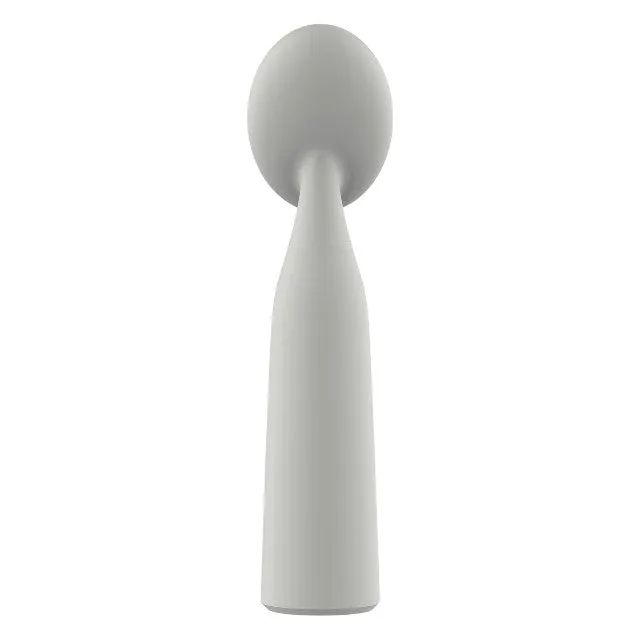 Vibrator DREAMTOYS Nude Luna Mini Wand. din silicon moale și flexibil. 10 funcții de vibrație. lungime 16.2 cm. culoare gri