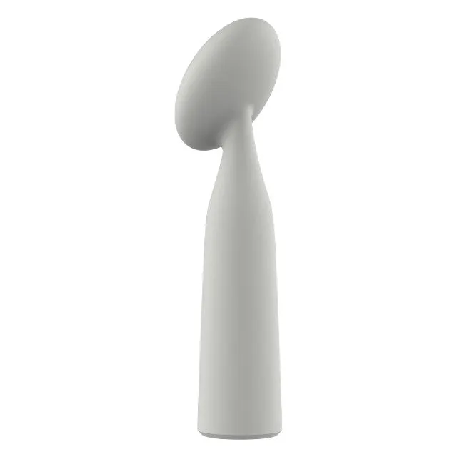 Vibrator DREAMTOYS Nude Luna Mini Wand. din silicon moale și flexibil. 10 funcții de vibrație. lungime 16.2 cm. culoare gri