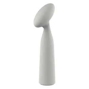 Vibrator DREAMTOYS Nude Luna Mini Wand. din silicon moale și flexibil. 10 funcții de vibrație. lungime 16.2 cm. culoare gri