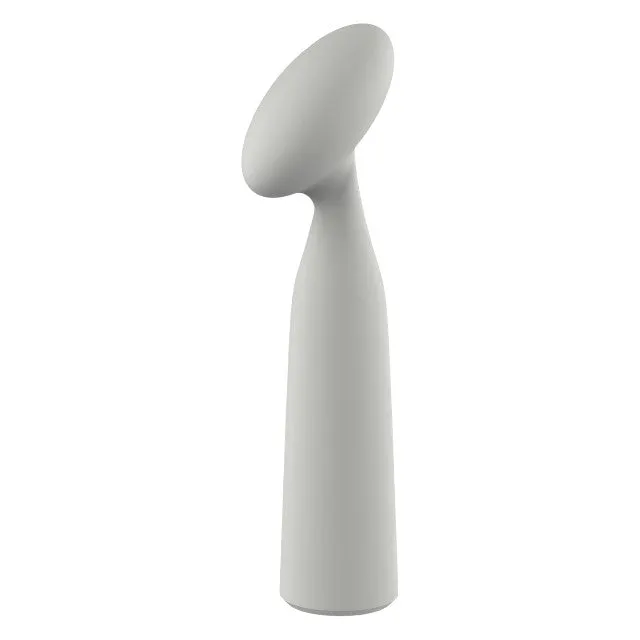 Vibrator DREAMTOYS Nude Luna Mini Wand. din silicon moale și flexibil. 10 funcții de vibrație. lungime 16.2 cm. culoare gri
