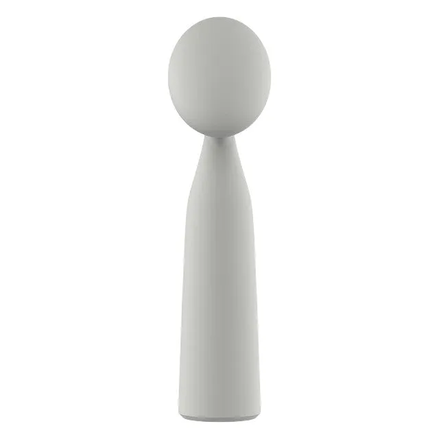 Vibrator DREAMTOYS Nude Luna Mini Wand. din silicon moale și flexibil. 10 funcții de vibrație. lungime 16.2 cm. culoare gri