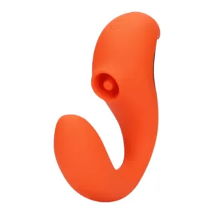 Vibrator dublu LOVELINE G-Spot Vibrator with Clitoral Pulse Wave. cu pulsații. 20 funcții de vibrație. portocaliu