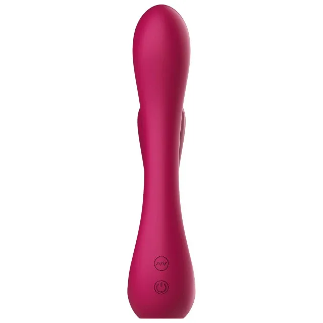 Vibrator dublu XOCOON Sync Sensation Vibrator. pentru stimularea clitorisului și punctului G. 10 funcții de vibrație. roz fuchsia