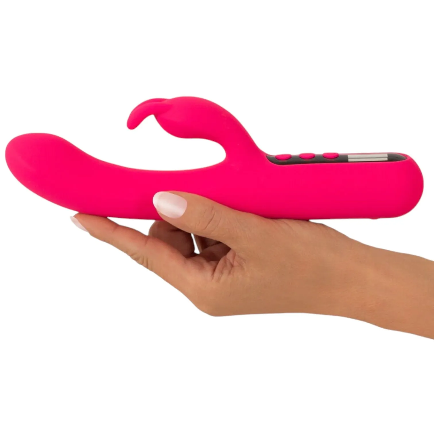 Vibrator dublu YOU2TOYS Pink Sunset Rabbit Vibrator. cu display digital. 10 funcții de vibrație. 4 viteze. culoare roz