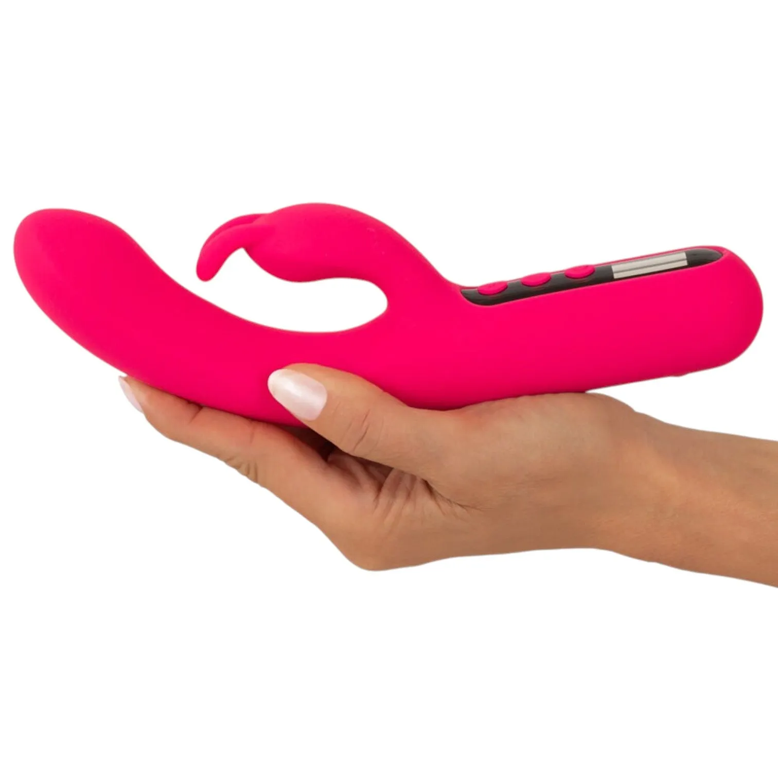 Vibrator dublu YOU2TOYS Pink Sunset Rabbit Vibrator. cu display digital. 10 funcții de vibrație. 4 viteze. culoare roz