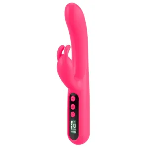 Vibrator dublu YOU2TOYS Pink Sunset Rabbit Vibrator. cu display digital. 10 funcții de vibrație. 4 viteze. culoare roz