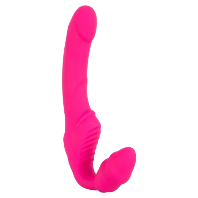 Vibrator dublu YOU2TOYS Strapless Strap-On 2. strap-on fără ham. 9 funcții de vibrație. rezistent la apă. lungime 21.8 cm. roz