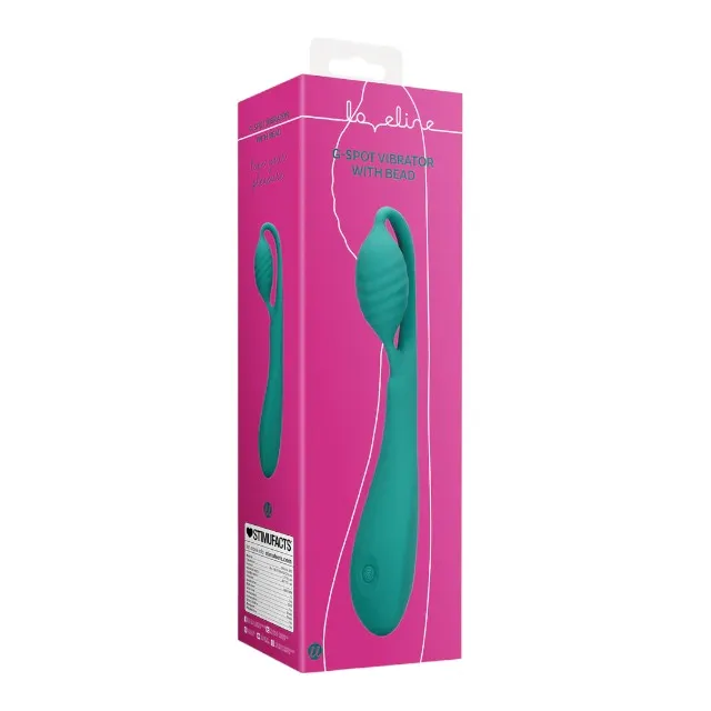 Vibrator LOVELINE G-Spot Vibrator with Bead. pentru stimularea punctului G. 12 funcții de vibrație. 21.6 cm. verde