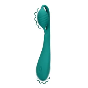 Vibrator LOVELINE G-Spot Vibrator with Bead. pentru stimularea punctului G. 12 funcții de vibrație. 21.6 cm. verde