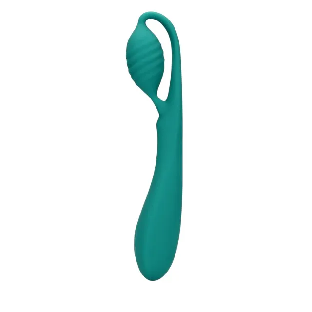 Vibrator LOVELINE G-Spot Vibrator with Bead. pentru stimularea punctului G. 12 funcții de vibrație. 21.6 cm. verde