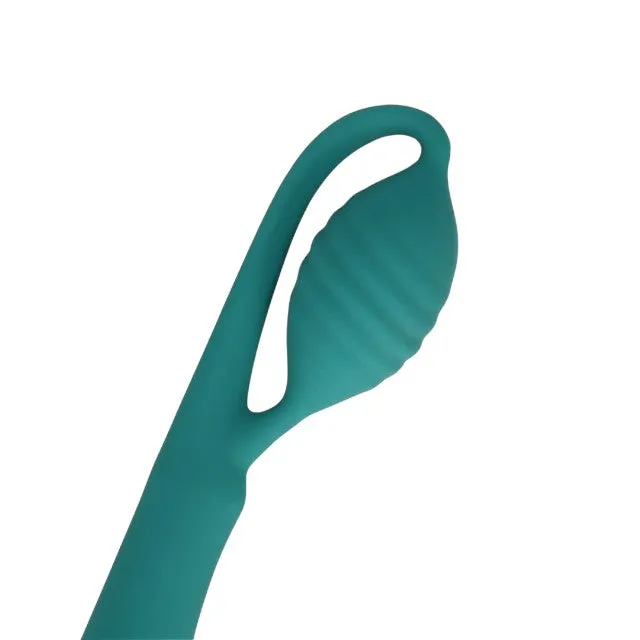 Vibrator LOVELINE G-Spot Vibrator with Bead. pentru stimularea punctului G. 12 funcții de vibrație. 21.6 cm. verde