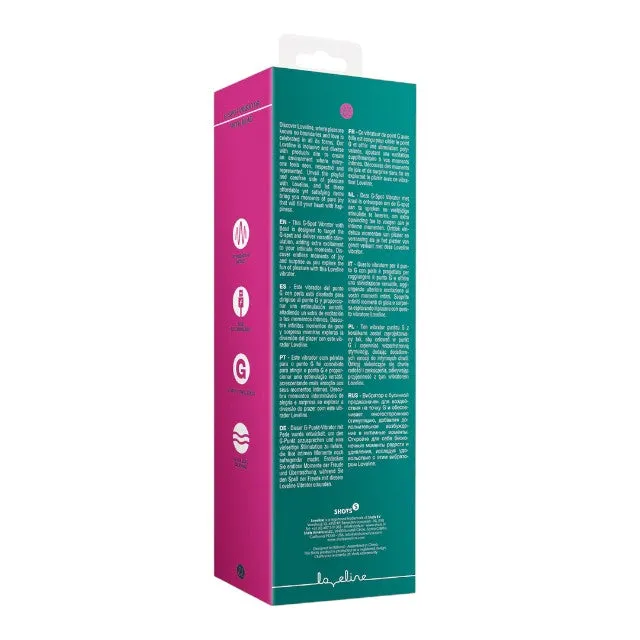 Vibrator LOVELINE G-Spot Vibrator with Bead. pentru stimularea punctului G. 12 funcții de vibrație. 21.6 cm. verde