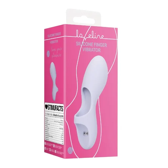 Vibrator pentru deget LOVELINE Silicone Finger Vibrator. pentru stimularea clitorisului. 10 funcții de vibrație. mov