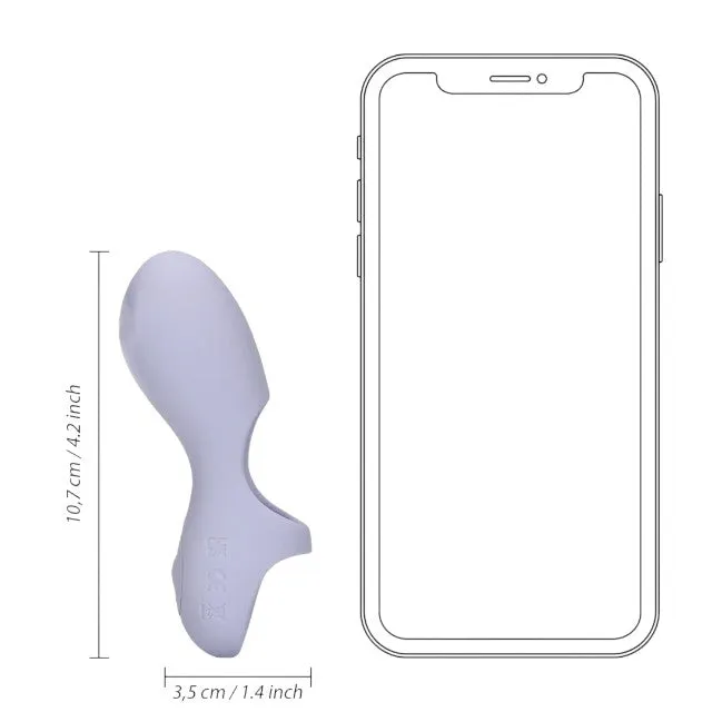 Vibrator pentru deget LOVELINE Silicone Finger Vibrator. pentru stimularea clitorisului. 10 funcții de vibrație. mov