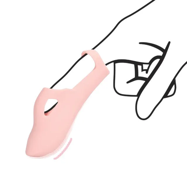 Vibrator pentru deget LOVELINE Silicone Finger Vibrator. pentru stimularea clitorisului. 7 funcții de vibrație. roz