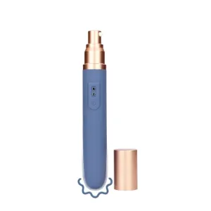 Vibrator portabil LOVELINE BY SHOTS Travel Vibrator. cu compartiment și pompă pentru lubrifiant. 10 funcții de vibrație. culoare albastru
