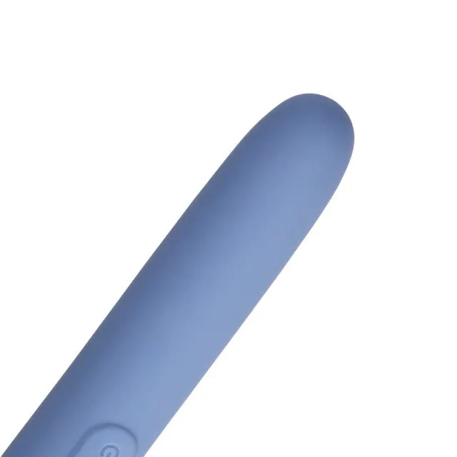Vibrator portabil LOVELINE BY SHOTS Travel Vibrator. cu compartiment și pompă pentru lubrifiant. 10 funcții de vibrație. culoare albastru
