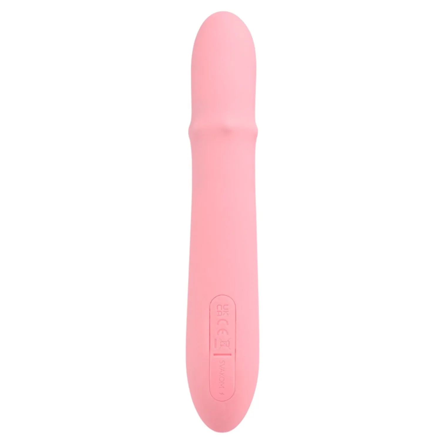 Vibrator rabbit interactiv SVAKOM MORA NEO. cu inel din perle cu 3 funcții de masaj. control prin aplicație. roz