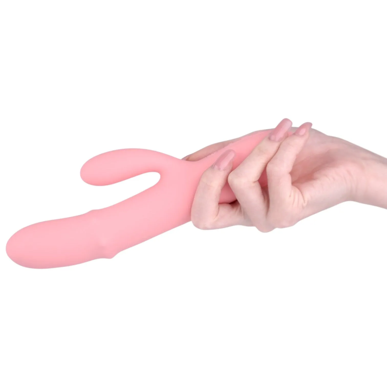 Vibrator rabbit interactiv SVAKOM MORA NEO. cu inel din perle cu 3 funcții de masaj. control prin aplicație. roz